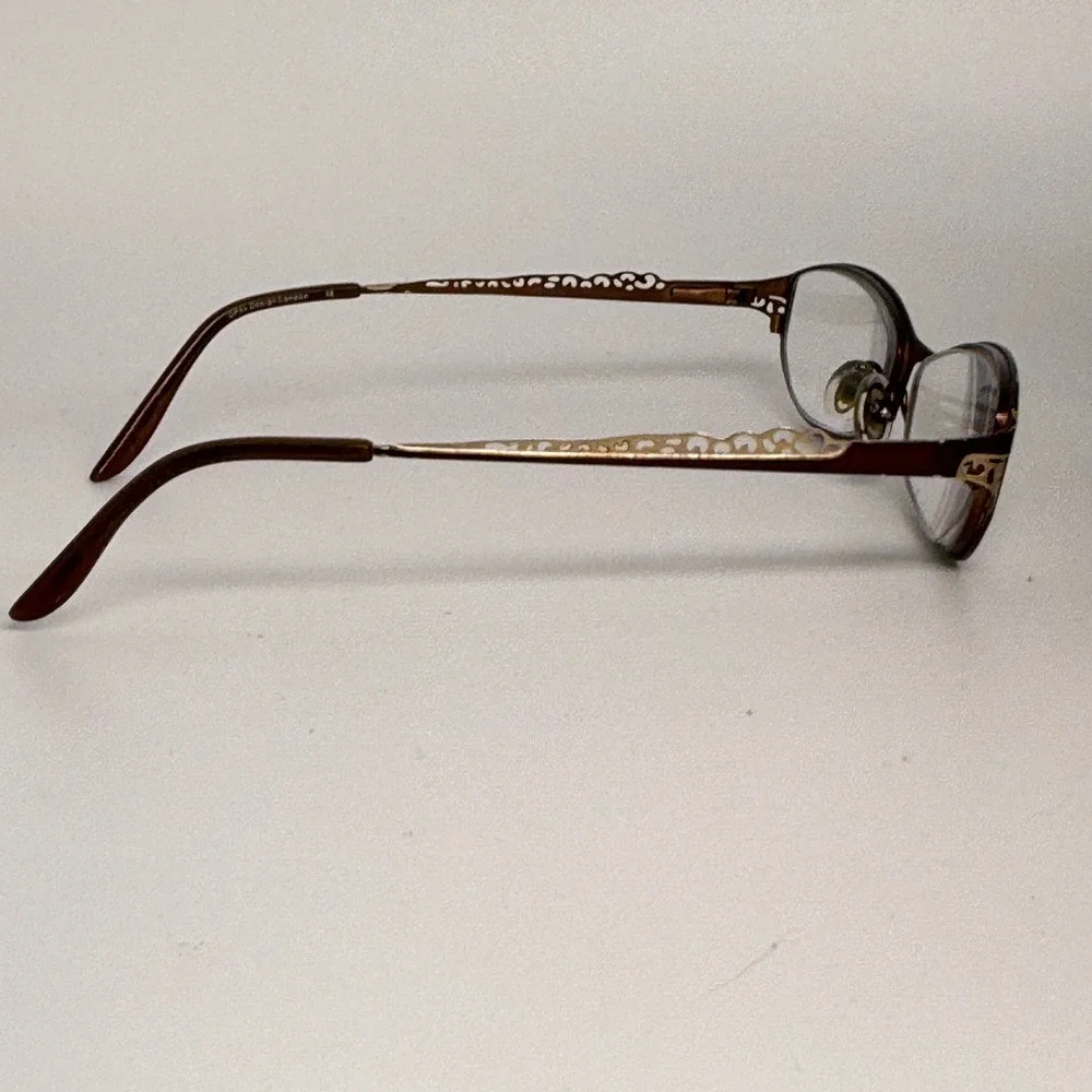 OPAL Design Canada Eyeglasses UY520 C2 Brown Metal Frames 51-17-135‎ Eyewear